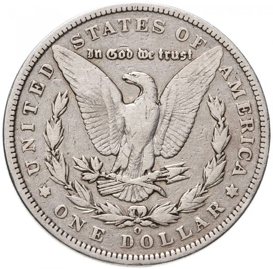 США 1 доллар (dollar) 1894 O Доллар Моргана знак монетного двора: "O" - Новый Орлеан, реверс
