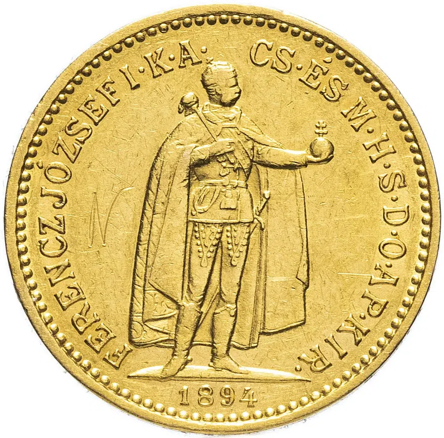 Венгрия 10 крон (korona) 1894, реверс