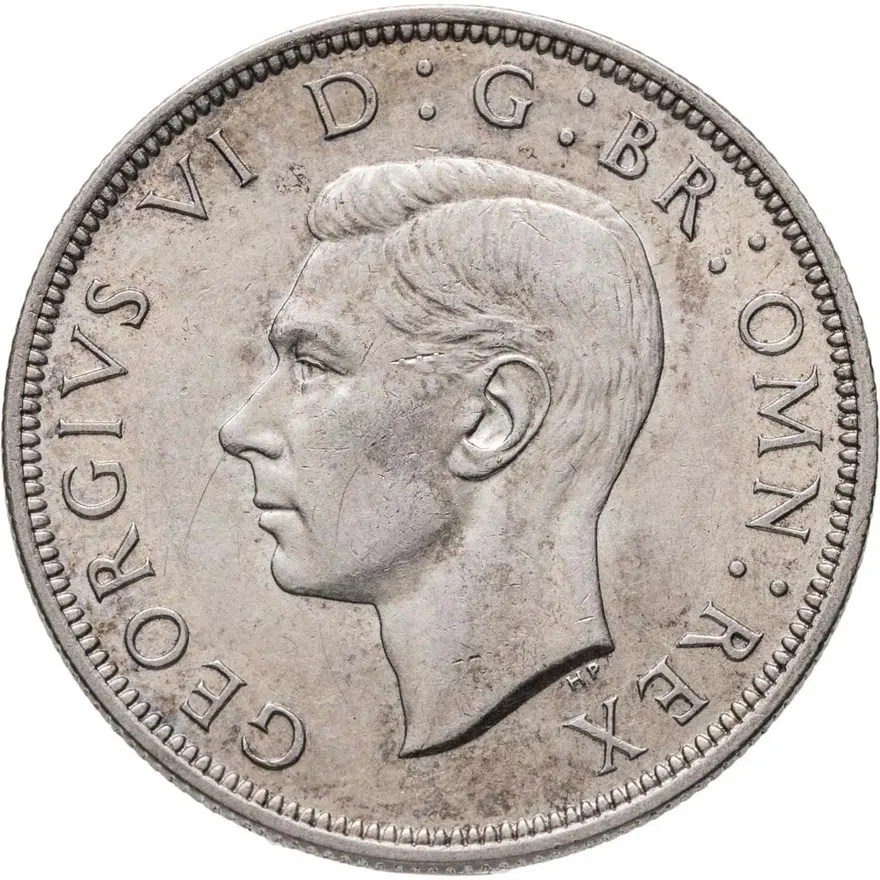 Великобритания  1/2 кроны (crown) 1939, реверс