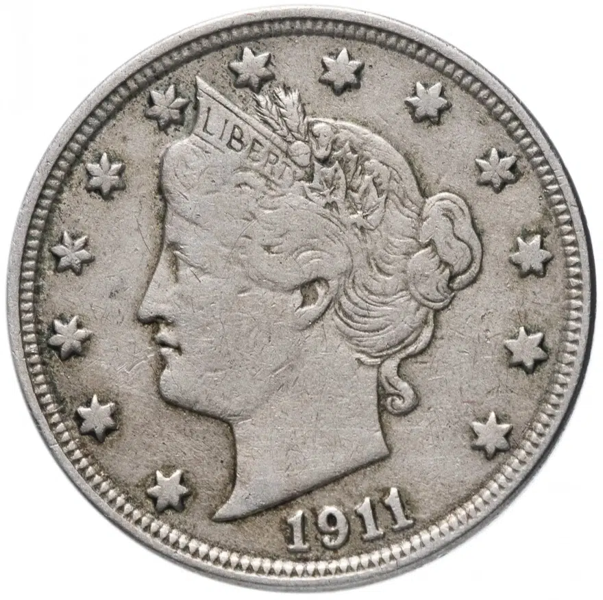 США 5 центов (cents) 1911 "Liberty Nickel"
