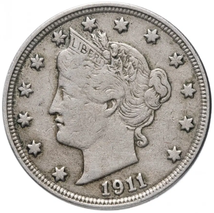 США 5 центов (cents) 1911 "Liberty Nickel", реверс
