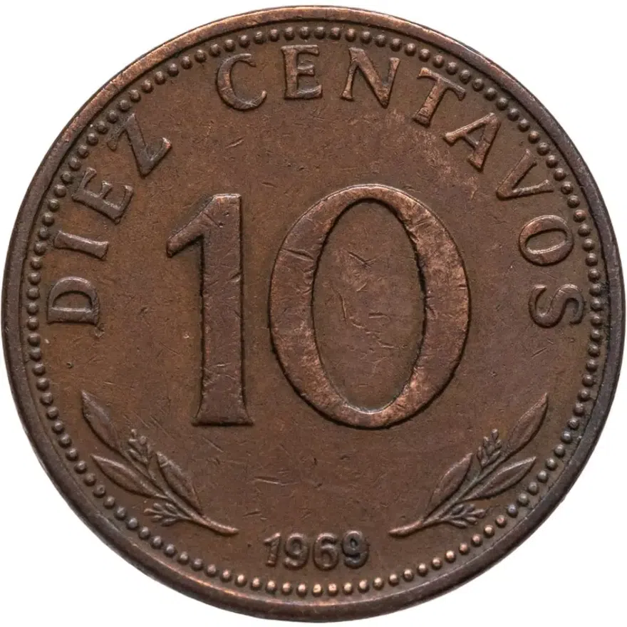 Боливия 10 сентаво (centavos) 1969