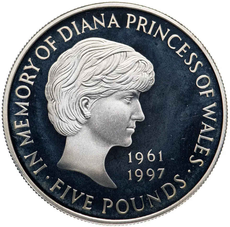 Великобритания 5 фунтов (pounds) 1999  Принцесса Диана