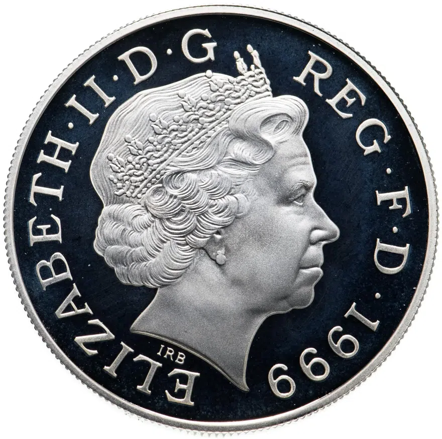 Великобритания 5 фунтов (pounds) 1999  Принцесса Диана, реверс