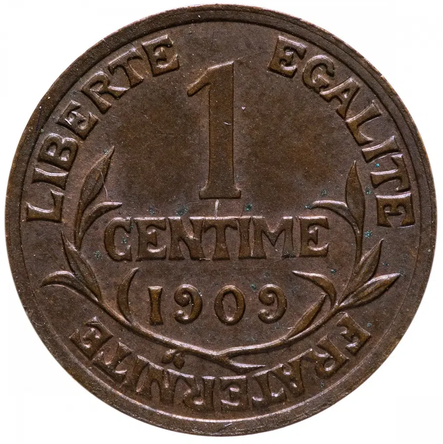 Франция 1 сантим (centime) 1909