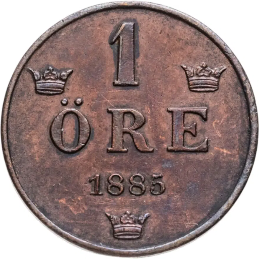 Швеция 1 эре (ore) 1885