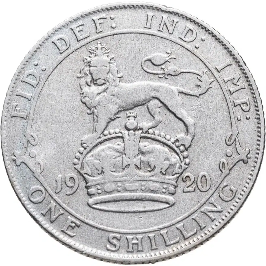 Великобритания 1 шиллинг (shilling) 1920, реверс