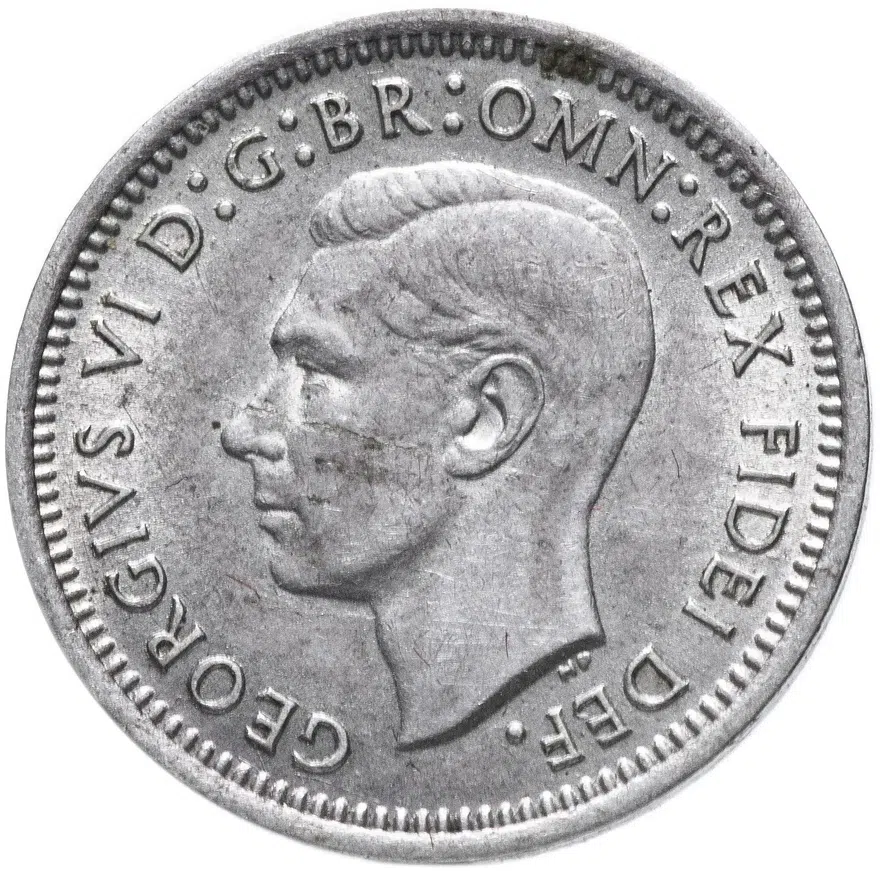Австралия 3 пенса (pence) 1951 PL  знак монетного двора: "PL" - Лондон, реверс