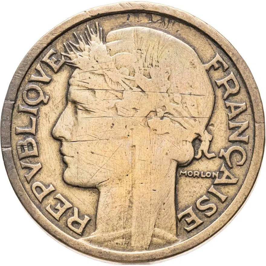 Франция 2 франка (francs) 1936, реверс