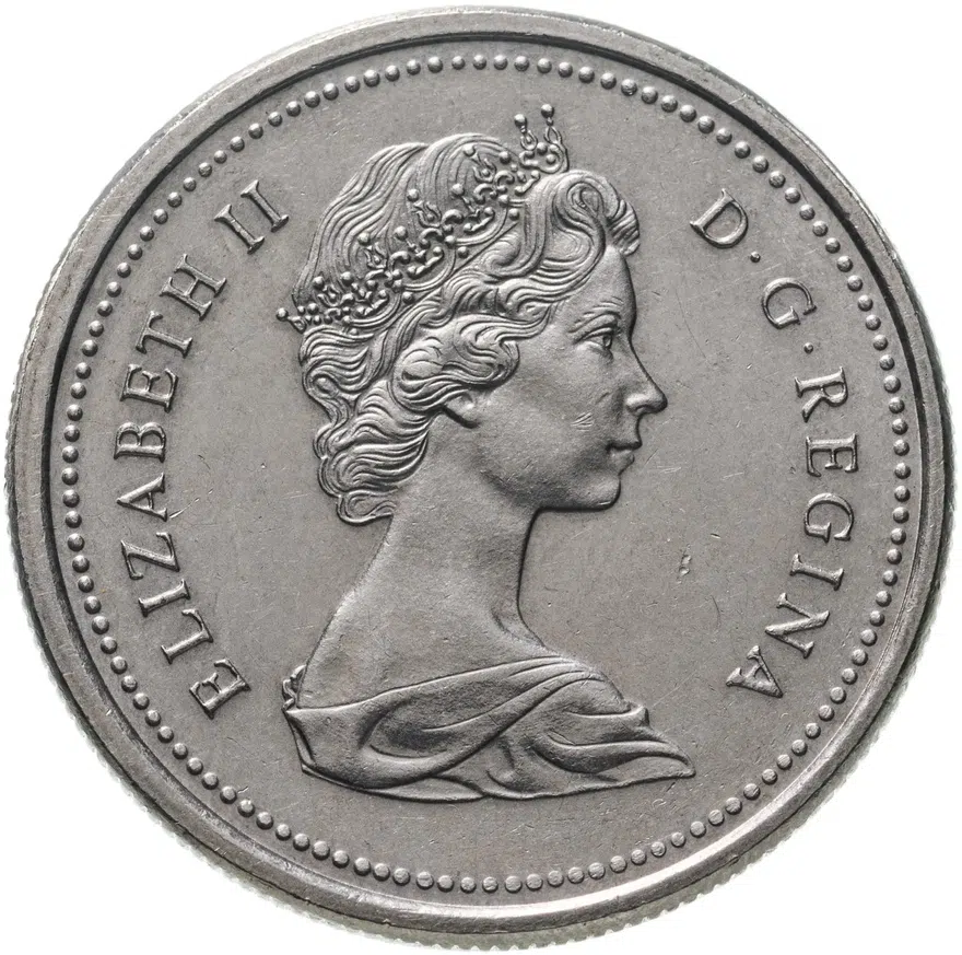 Канада 1 доллар (dollar) 1975, аверс