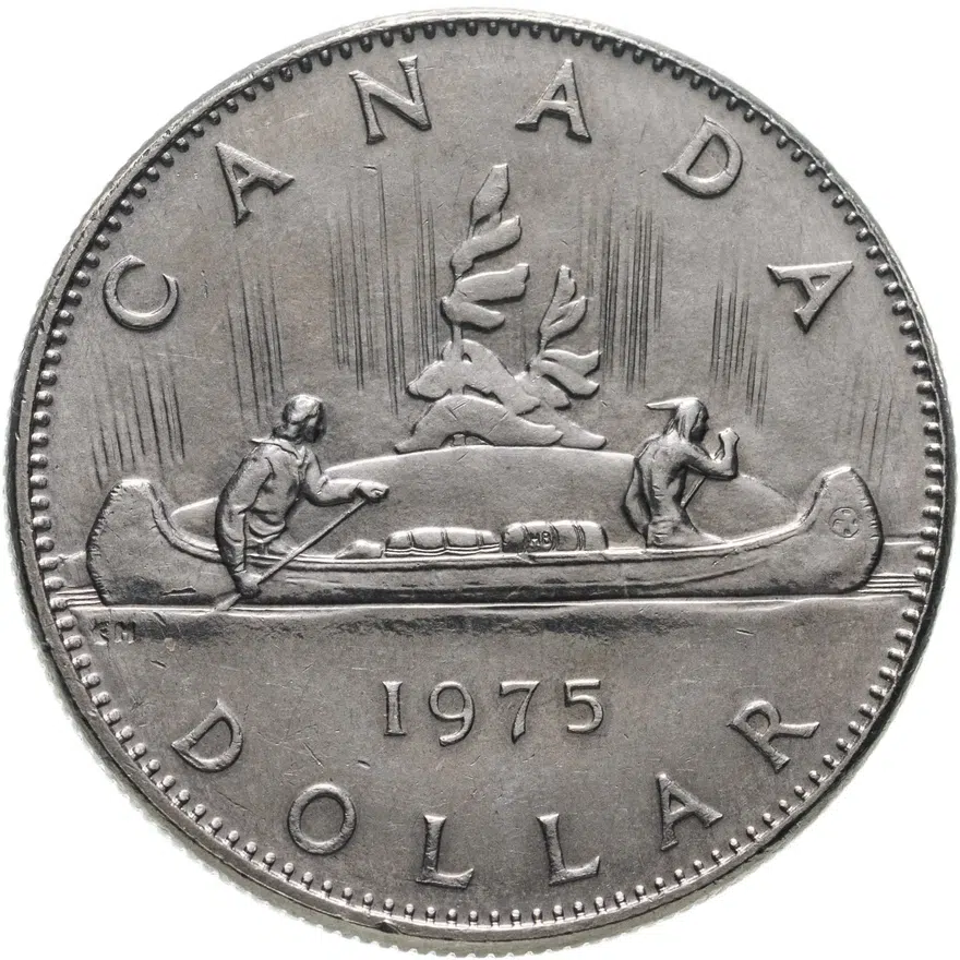 Канада 1 доллар (dollar) 1975, реверс