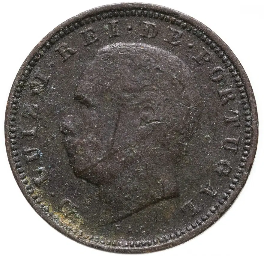 Португалия 5 рейс (reis) 1882, реверс