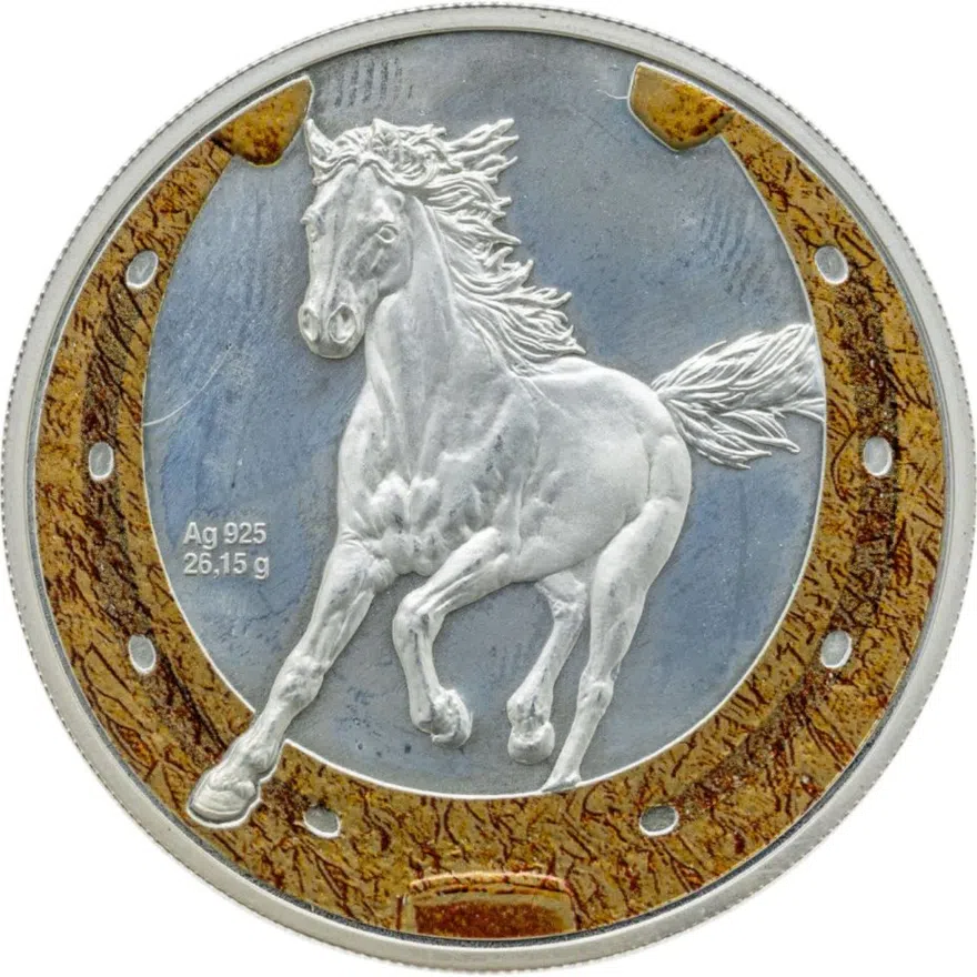 Ниуэ 1 доллар (dollar) 2014  Китайский гороскоп - год лошади /лошадь и подкова/, аверс