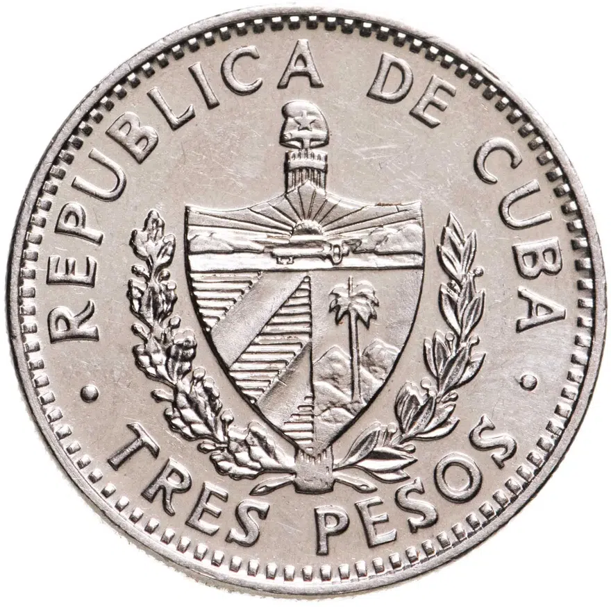 Куба 3 песо (pesos) 1995  Эрнесто Че Гевара, реверс