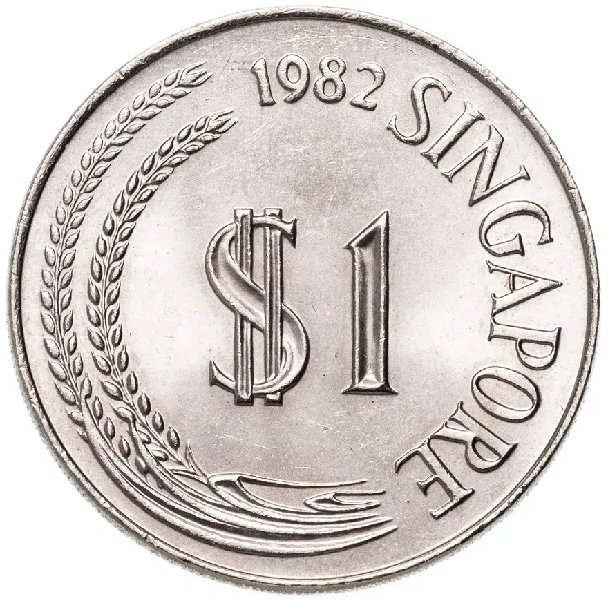 Сингапур 1 доллар (dollar) 1982 в сувенирном конверте