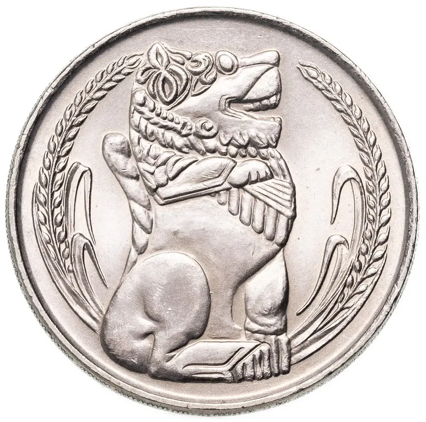 Сингапур 1 доллар (dollar) 1982 в сувенирном конверте, реверс