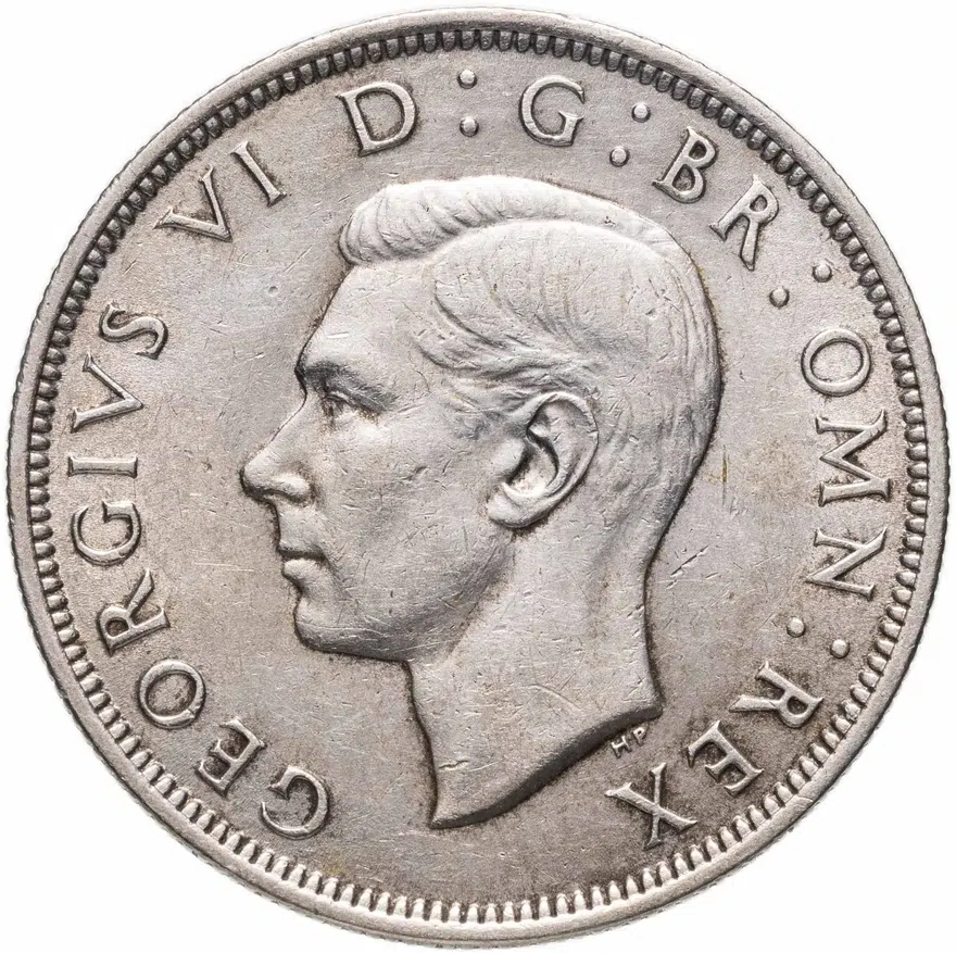 Великобритания 1/2 кроны (crown) 1940, реверс