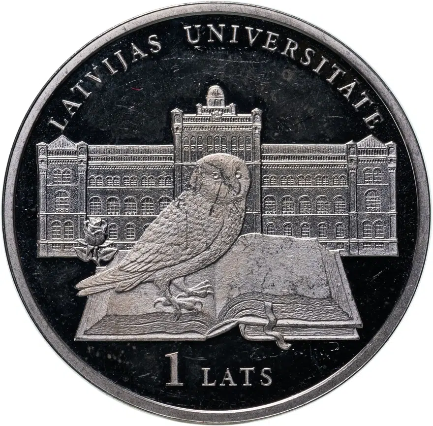 Латвия 1 лат (lats) 2009  Латвийский университет