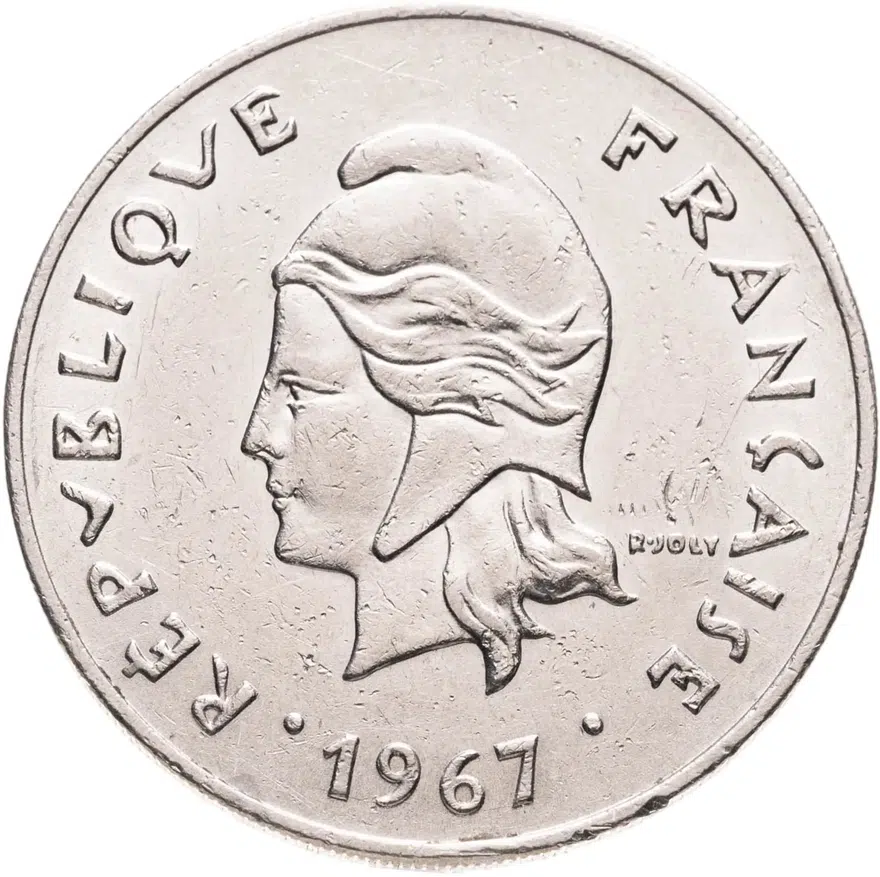 Новая Каледония 50 франков (francs) 1967, реверс