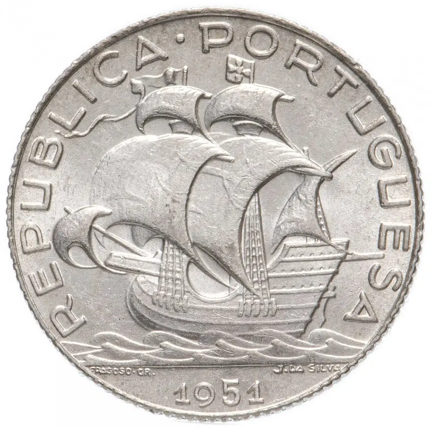 Португалия 2,5 эскудо (escudos) 1951, реверс