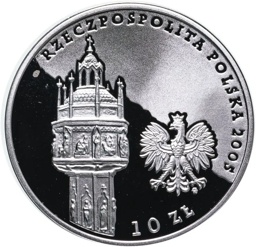Польша 10 злотых (zlotych) 2005 "Папа римский Иоанн Павел II", аверс
