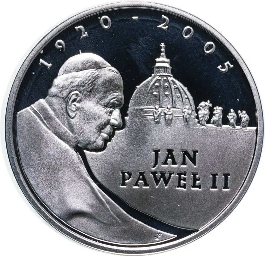 Польша 10 злотых (zlotych) 2005 "Папа римский Иоанн Павел II", реверс