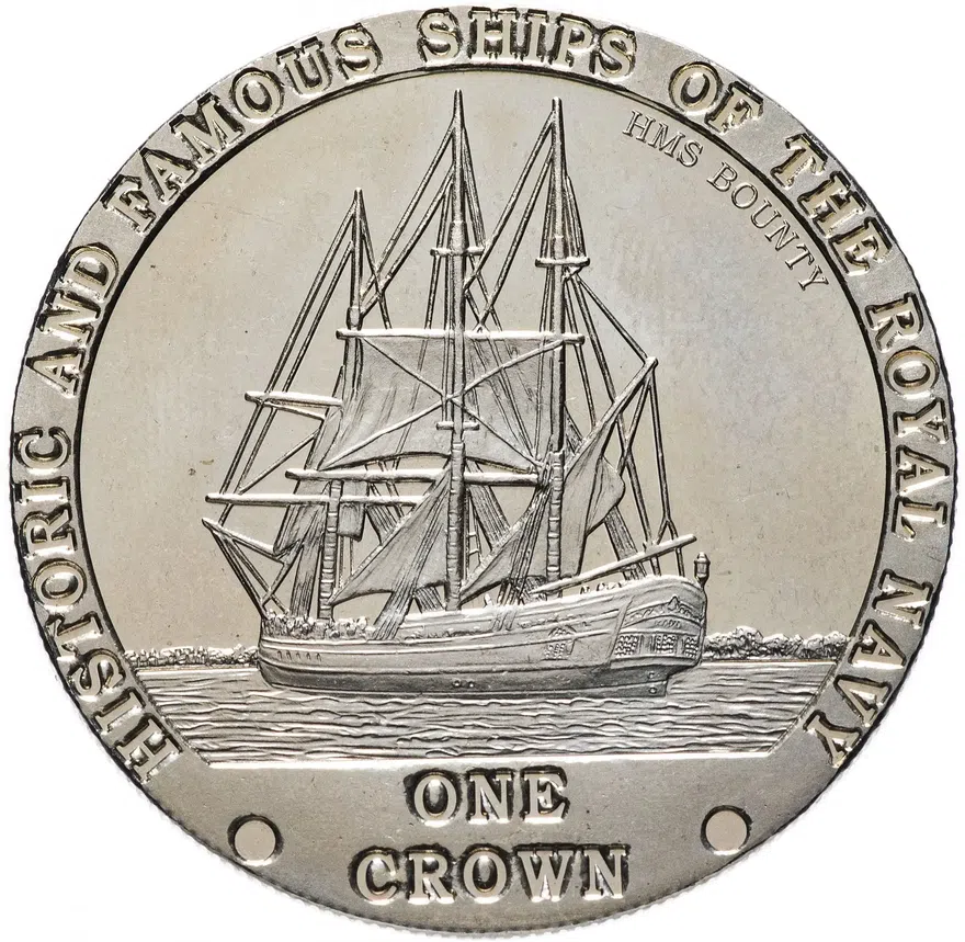 Тристан-да-кунья 1 крона 2008 "Знаменитые корабли Королевского флота - HMS Bounty"