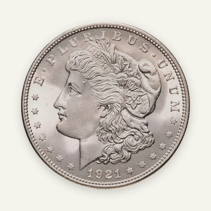 США 1 доллар (dollar) 1921  Morgan Dollar (доллар Моргана) без обозначения монетного двора