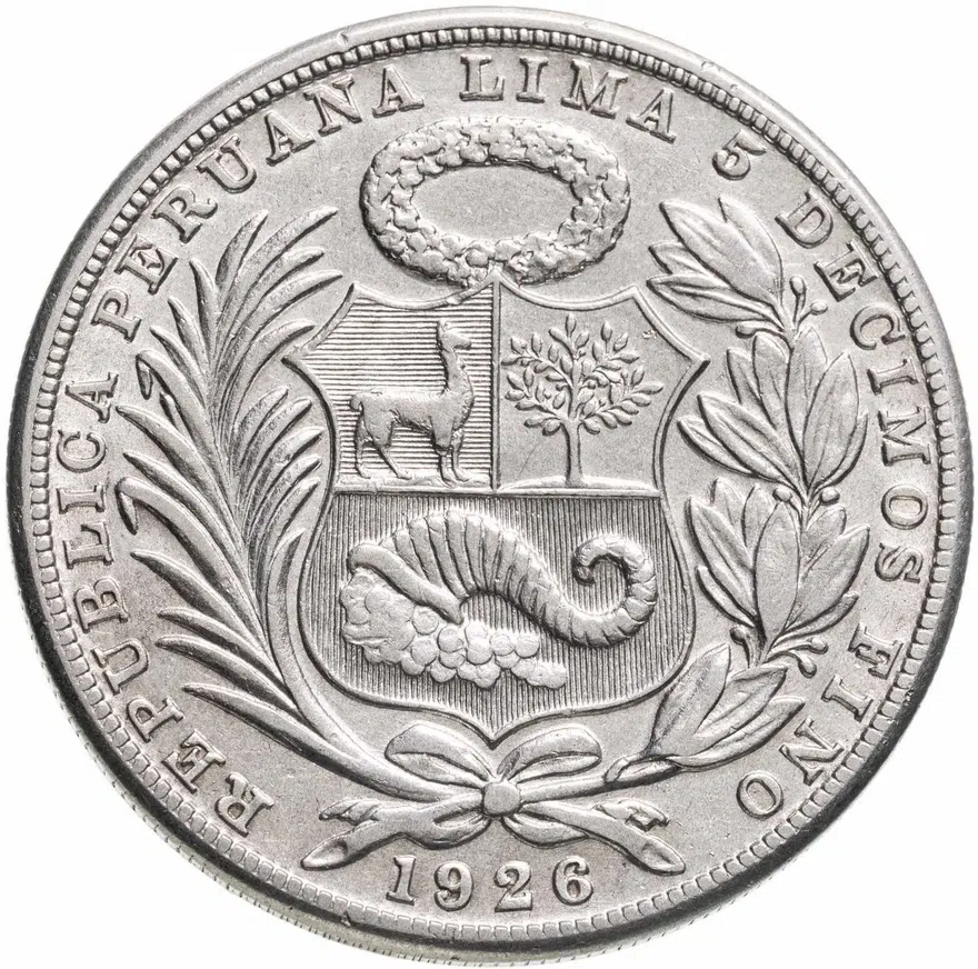 Перу 1 соль (sol) 1926, реверс