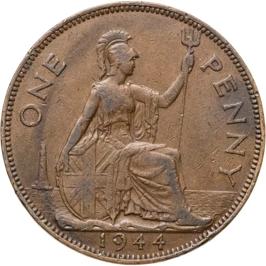 Великобритания 1 пенни (penny) 1944, реверс