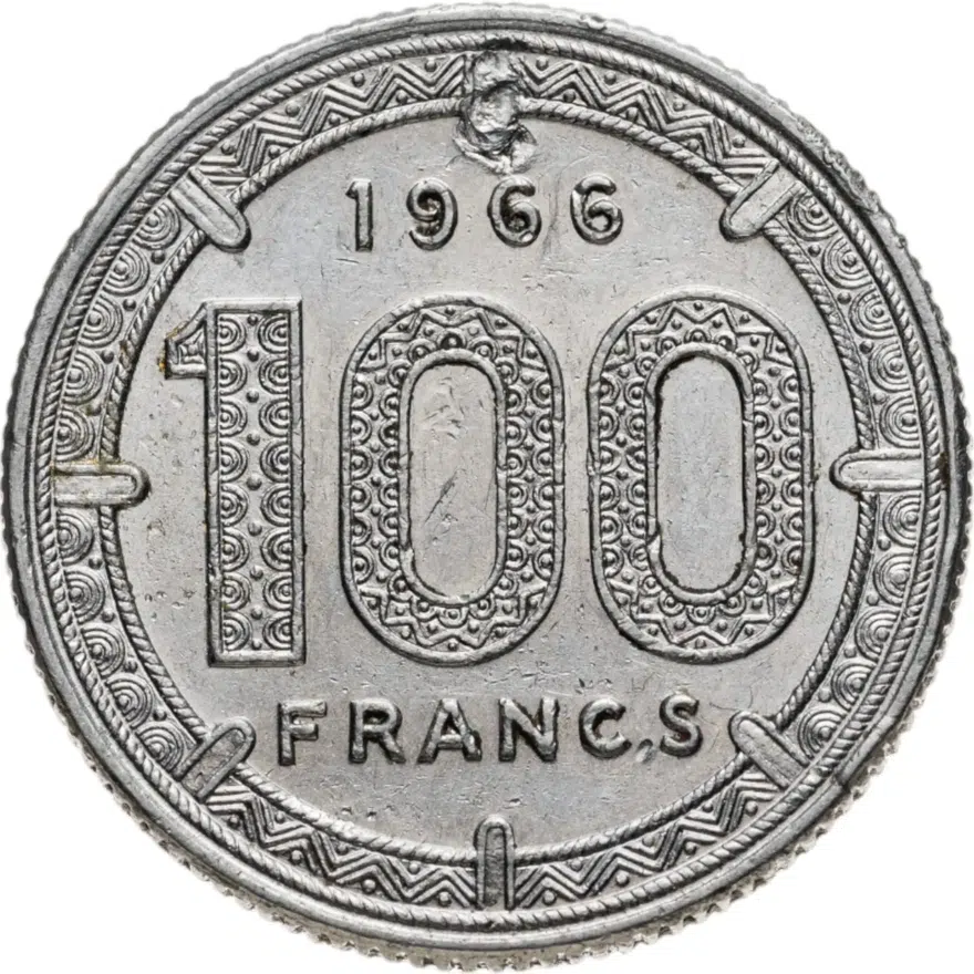 Экваториальная Африка 100 франков 1966, аверс