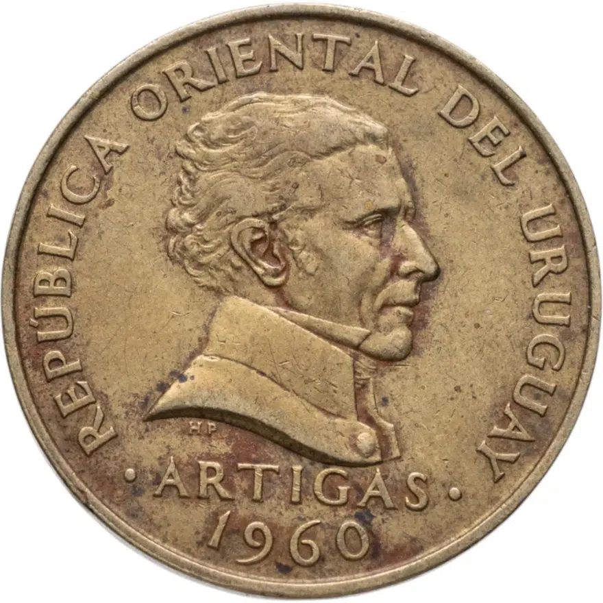 Уругвай 10 сентесимо (centesimos) 1960, реверс