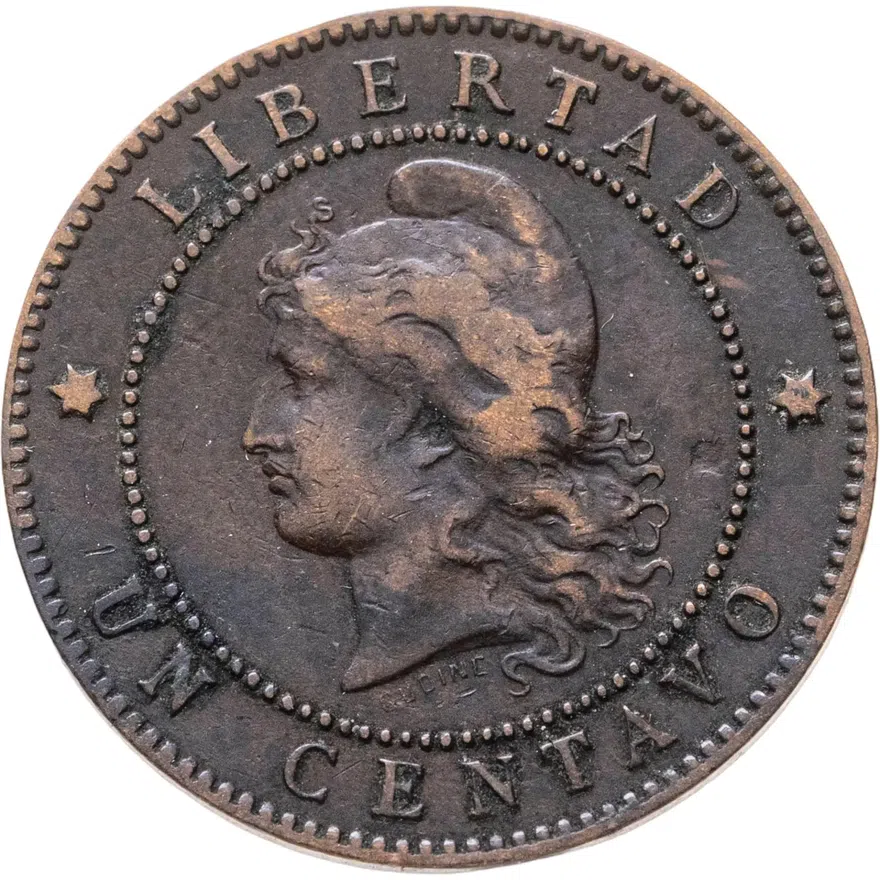 Аргентина 1 сентаво (centavo) 1884