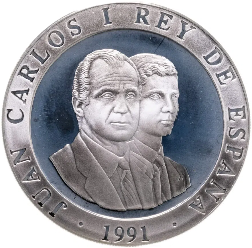 Испания 2000 песет (pesetas) 1991 "XXV Летние Олимпийские игры, Барселона 1992 - факел", реверс