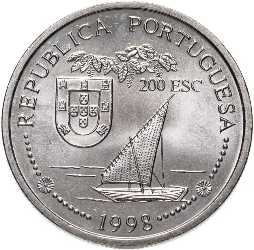 Португалия 200 эскудо (escudos) 1998   "Путешествие Васко да Гамы в Индию 1498 года - Индия", реверс