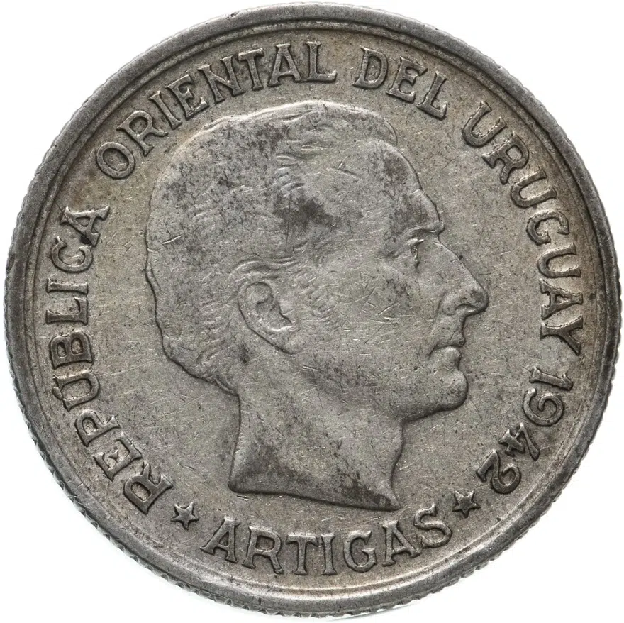 Уругвай 1 песо (peso) 1942, реверс