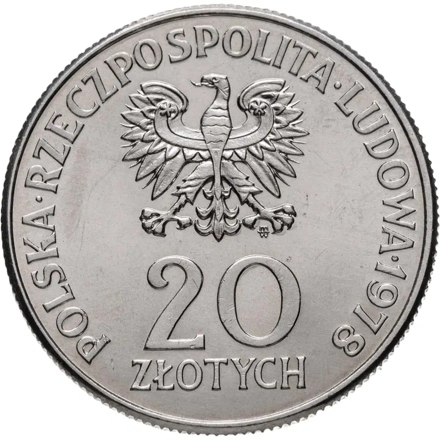 Польша 20 злотых (zlotych) 1978  Мария Конопницкая, реверс