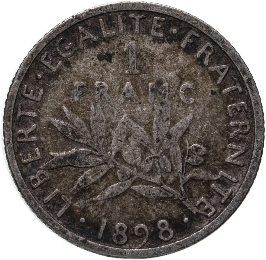 Франция 1 франк (franc) 1898
