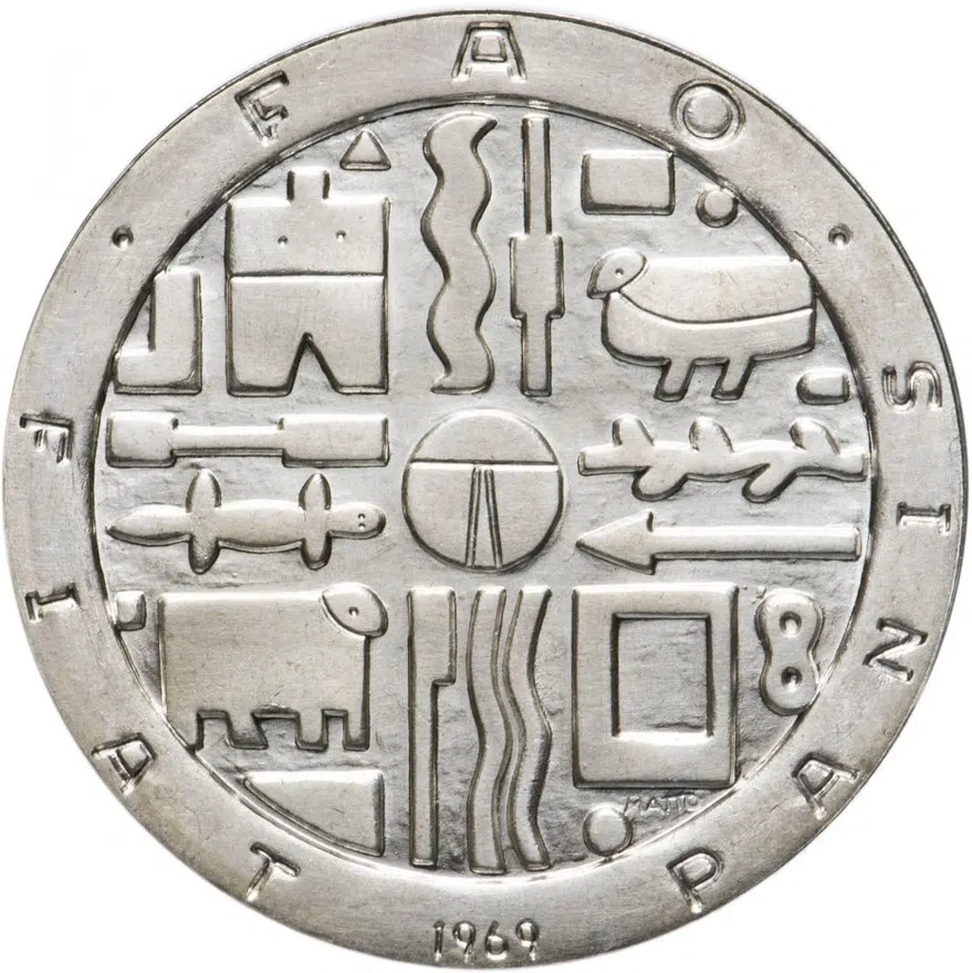 Уругвай 1000 песо (pesos) 1969 "FAO (ФАО)"