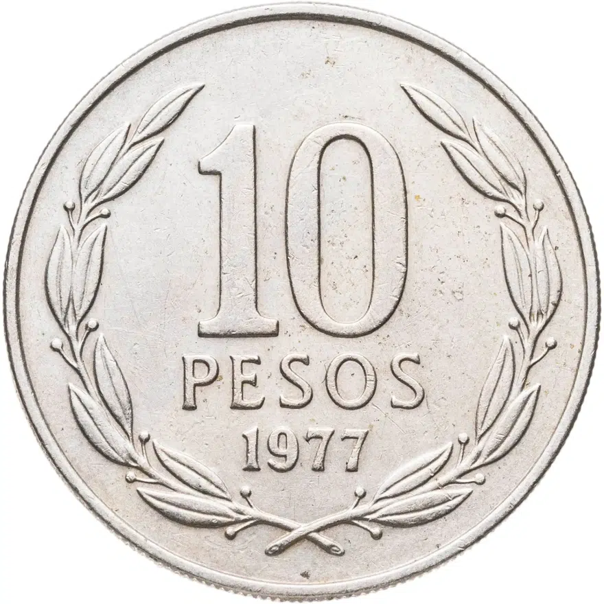 Чили 10 песо (pesos) 1977