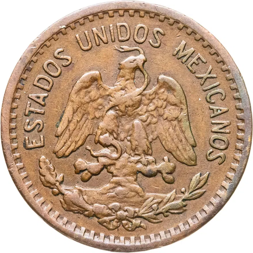 Мексика 1 сентаво (centavo) 1937, реверс