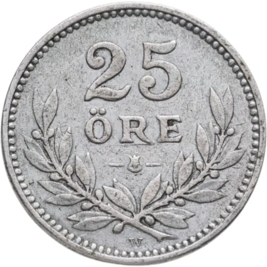 Швеция 25 эре (ore) 1910