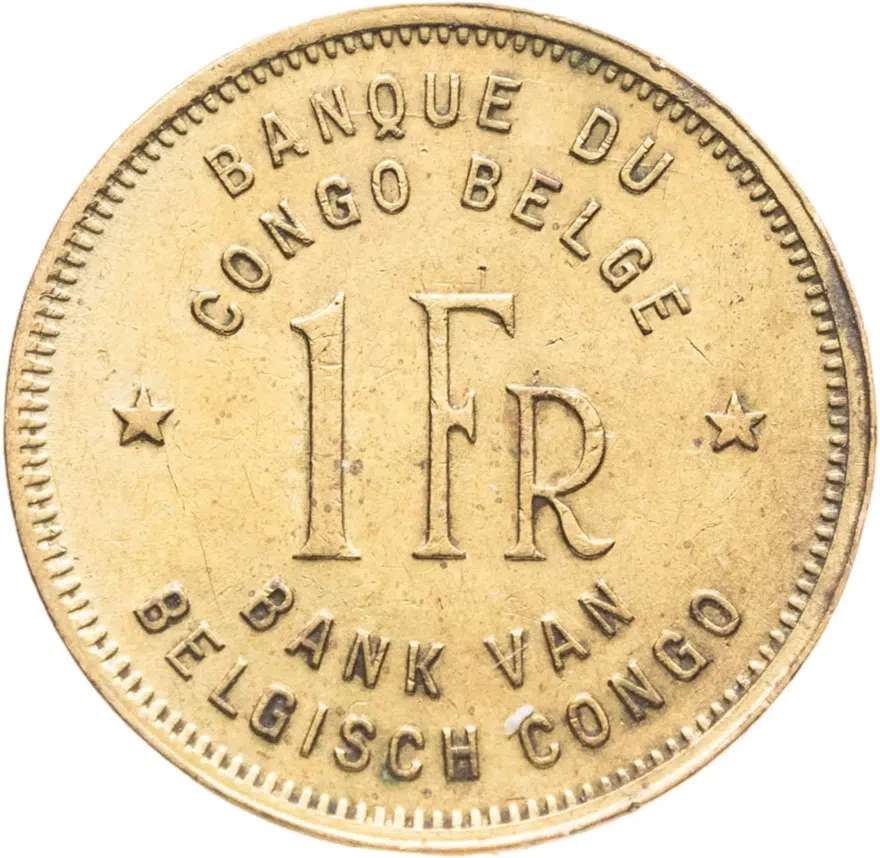 Бельгийское Конго 1 франк (franc) 1944