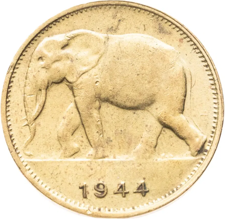 Бельгийское Конго 1 франк (franc) 1944, реверс