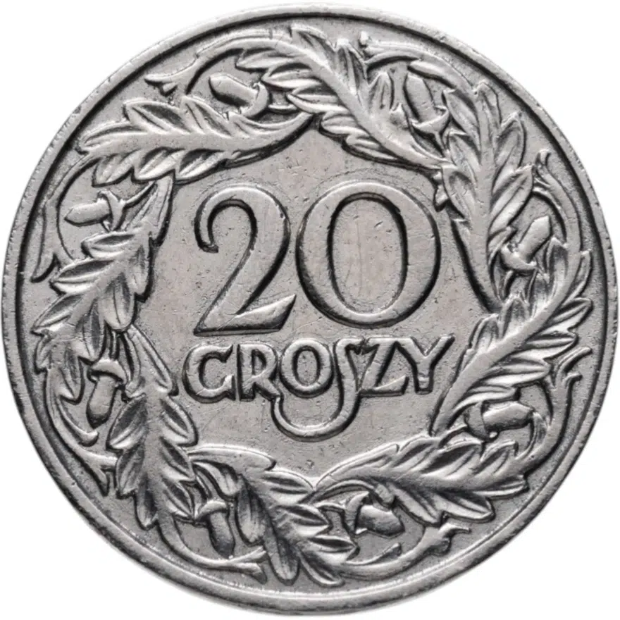 Польша 20 грошей (groszy) 1923, аверс