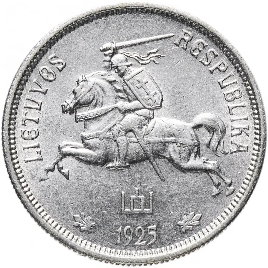 Литва 5 литов (litai) 1925, аверс