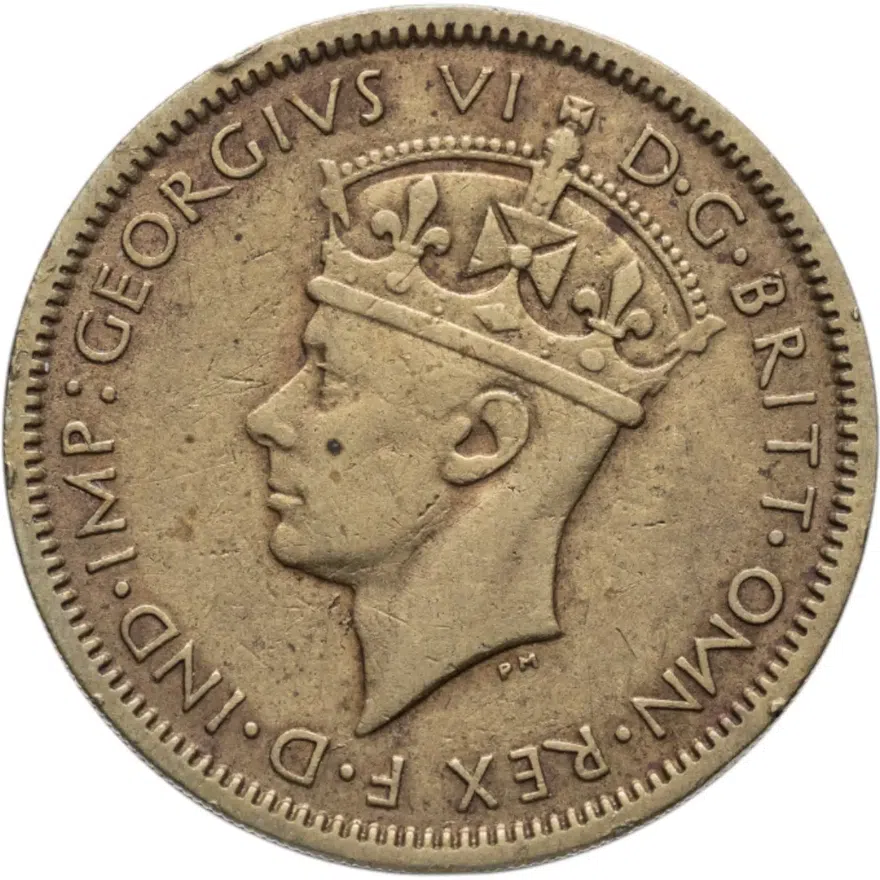 Британская Западная Африка 2 шиллинга (shillings) 1938 KN знак монетного двора: "KN" - Кингз Нортон Металл, Бирмингем
