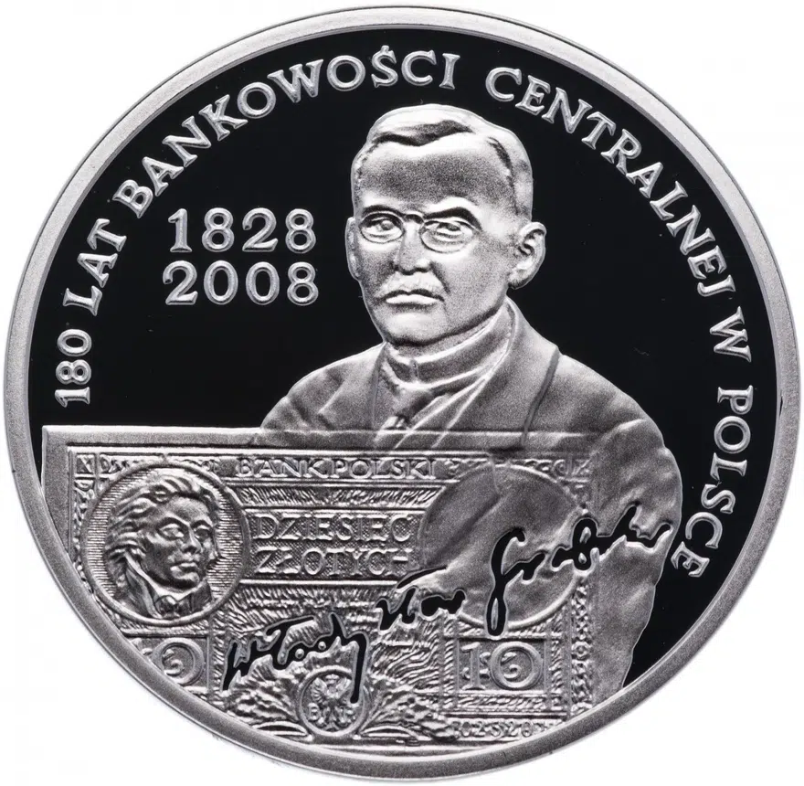 Польша 10 злотых (zlotych) 2009 "180 лет центральному банку Польши", аверс