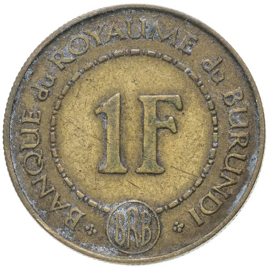 Бурунди 1 франк 1965, аверс