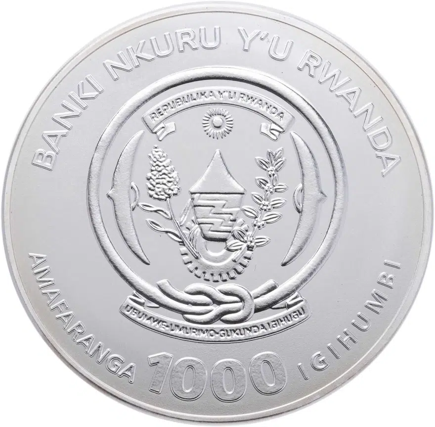 Руанда 1000 франков (francs) 2009  Year of the Ox (год Быка), реверс